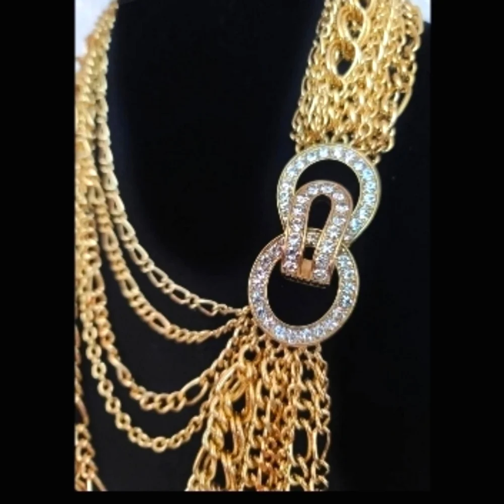 AUTHENTIC Heidi Daus Goldtone Chain Link Necklace - Picture 4 of 6